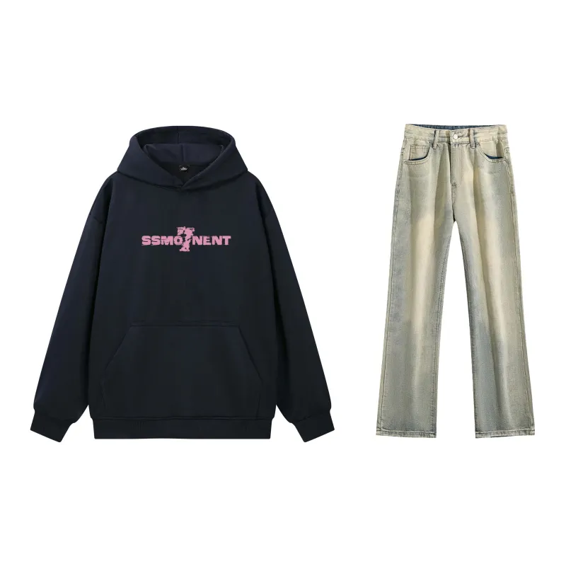 SUNSETMONENT Sweatshirt Set Unisex-37