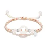 Peace Lock Bracelets [Pink Cord]