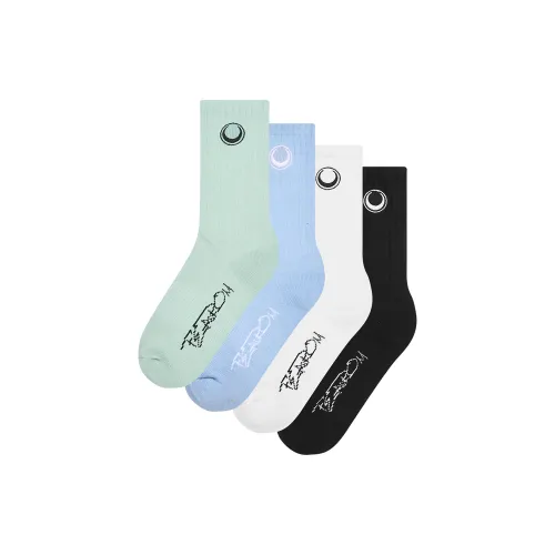 FEAROM Jacquard Moisture-Wicking Sports Odor-Resistant Stocking Spring Summer Fall And Winter All 4 Pack