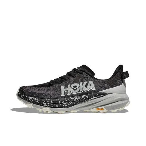 HOKA ONE ONE SPEEDGOAT 6 Running Shoes Men Low-Top Black/Stardust Gray