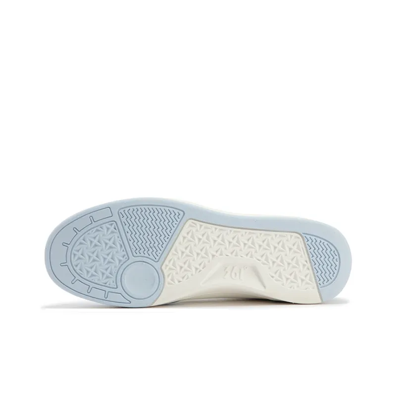361° Air Force One Anti Slip Wear Resistant Mid Top Skateboard Shoes Women's White Blue-4