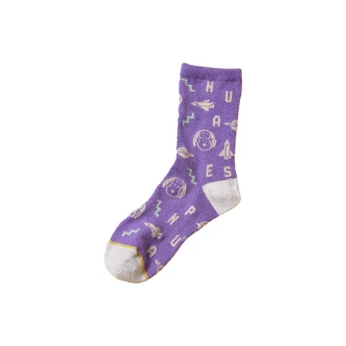 Mizuno x PEANUTS Breath Thermo Mid-Calf Socks Women's 1 Pack Lilac