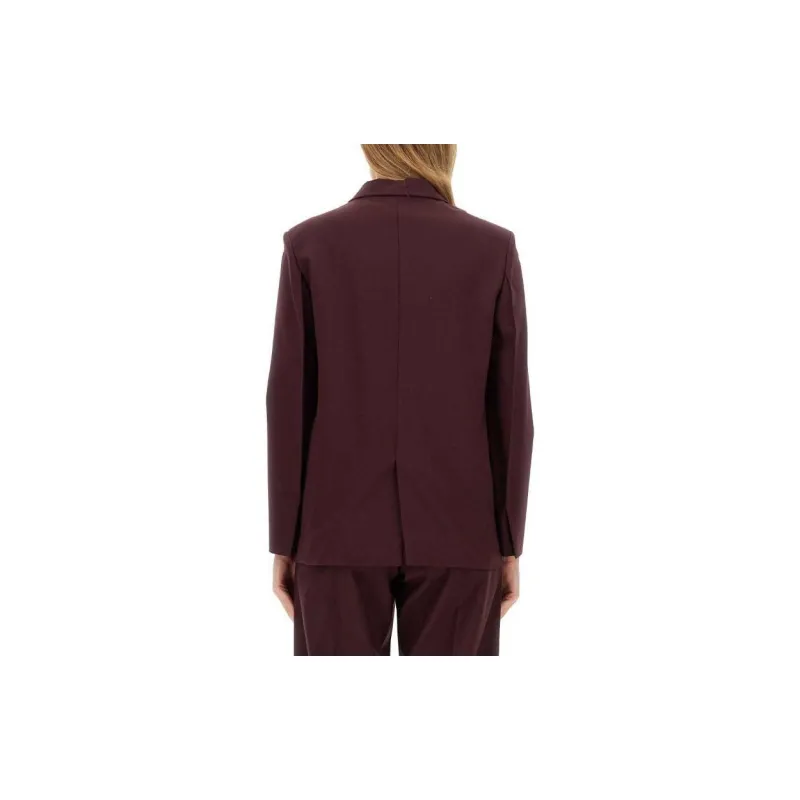 Alysi Peak Lapels Straight Hem Blazer-1