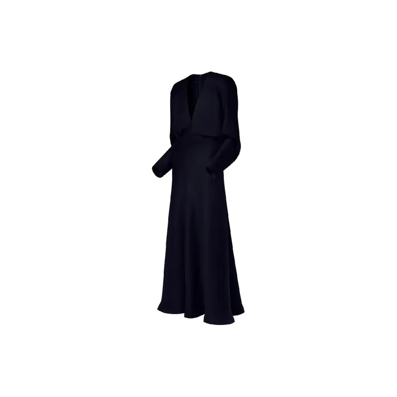 LOUIS VUITTON V Neck Padded Shoulder Dress-2