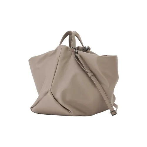 Yohji Yamamoto Cow Leather One Shoulder Handbags Women's Beige