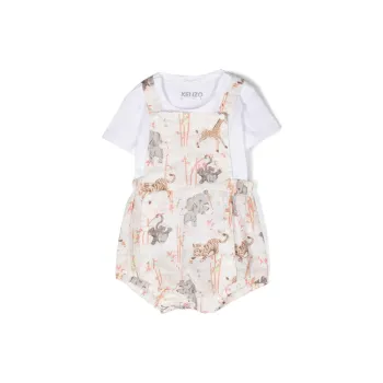 KENZO Animal Printed Jersey Shorties Set