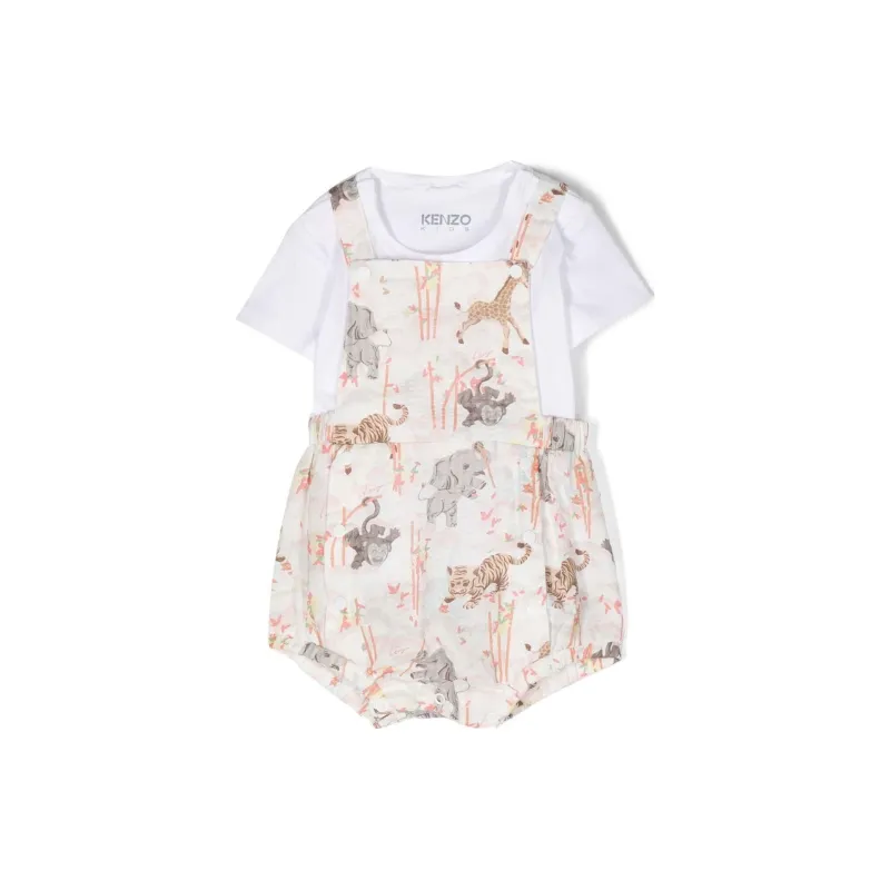 KENZO Animal Printed Jersey Shorties Set-0