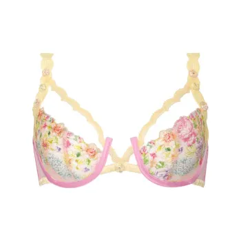 Victoria's Secret Floral Frenzy Underwire Bra Bra Women's Yellow Pink