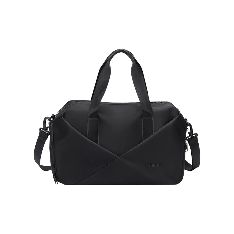 V.NINE Fabric With Synthetic Leather Handbag Student Travel Bag Large Size Unisex Cream White/Glutinous Beige Black-9