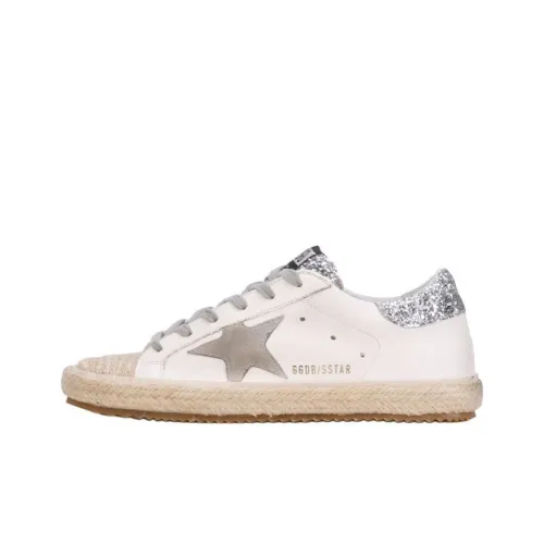 Golden Goose Super-Star Skateboard Shoes Women's Low-Top White Gold