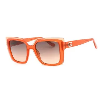 GUESS Injection Molded Rectangular Sunglasses Women's Orange