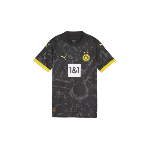 PUMA Borussia Dortmund Soccer Jerseys Women's Black/Cyber Yellow