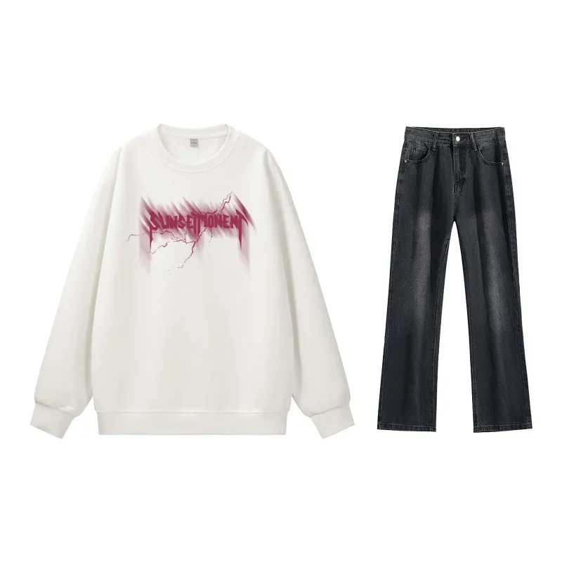 SUNSETMONENT Sweatshirt Set Unisex-6