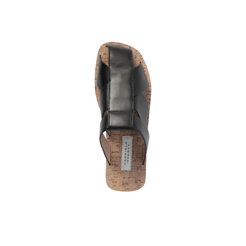GABRIELA HEARST Wrap-toe Slippers Women's Black-3
