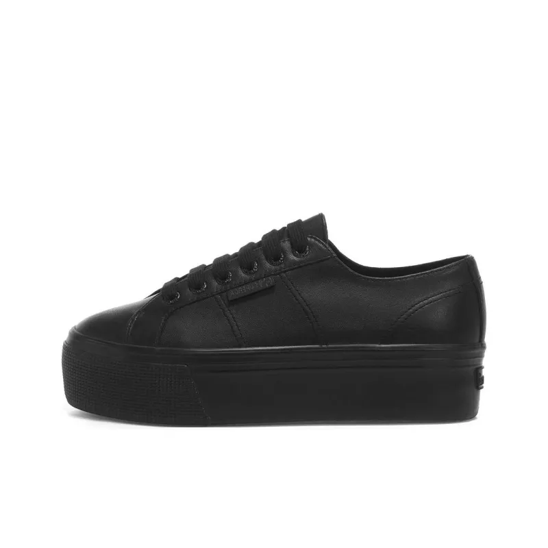 SUPERGA Low-Top Skateboard Shoes Women's All Black-0