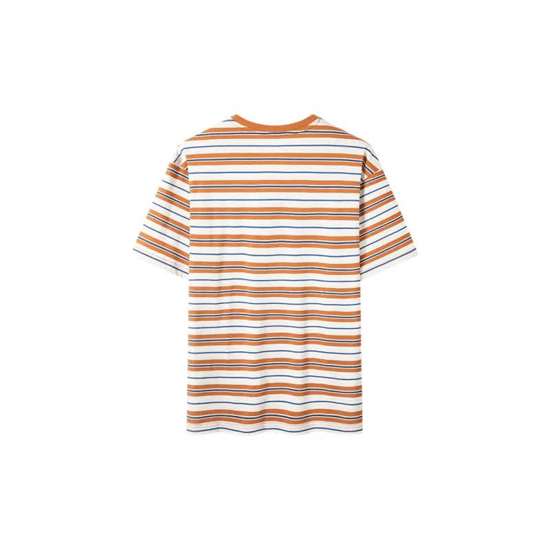 OUTDOOR PRODUCTS T Shirt Men's Camel Navy Blue Multicolor Stripes-1