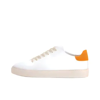 Kurt Geiger London Lennon Low-Top Skateboard Shoes Men's White Orange