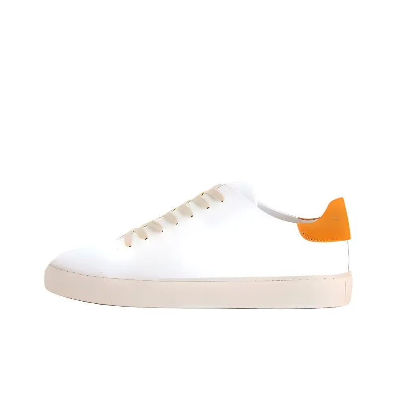 Kurt Geiger London Lennon Low-Top Skateboard Shoes Men's White Orange-0