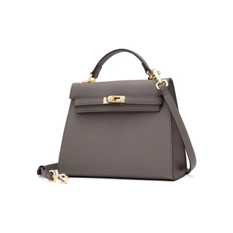 ELLE Leather Crossbody Bag Medium Size Women's White-5