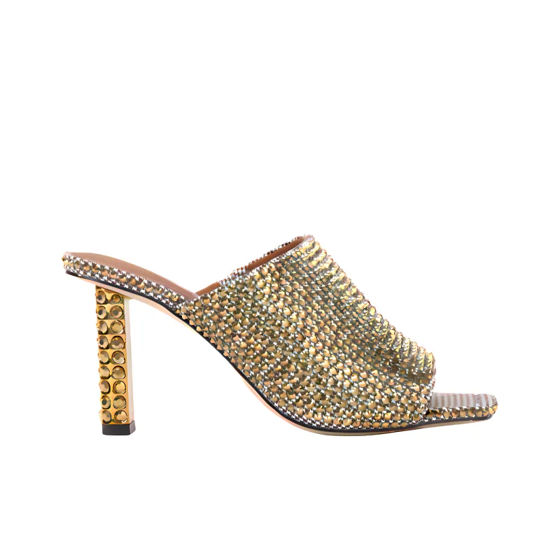 Kurt Geiger London Slide Slippers 7.4cm Women's Gold-1