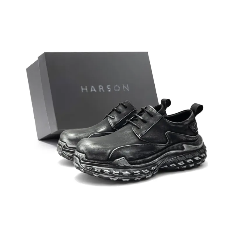 HARSON Low Top Chunky Sneakers Men's Black Silver Box Limited Edition-1