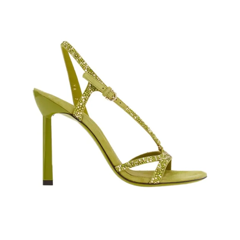 FERRAGAMO Gancini Rhinestone-embellished Sandals-1