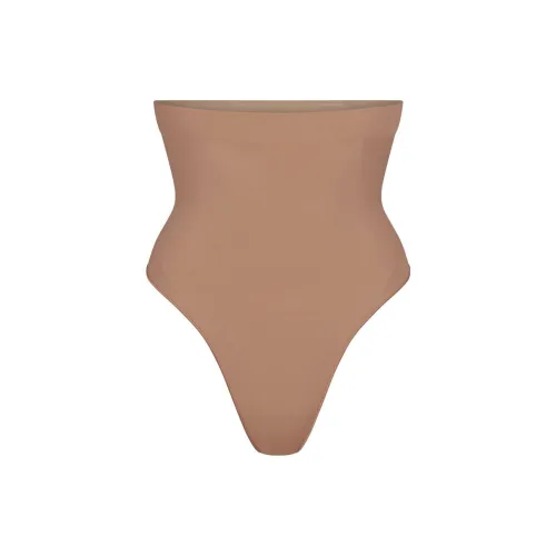 SKIMS SEAMLESS SCULPT HIGH WAISTED THONG Underpants Women's SIENNA/Ochre