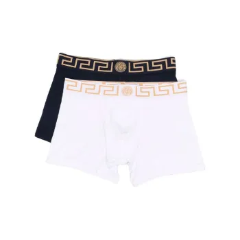 VERSACE Men's FW21 Boxer Briefs 1 Set Of 2 Packs Black/White