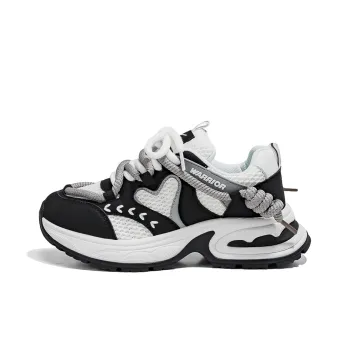 Warrior Low Top Chunky Sneakers Women's White Black