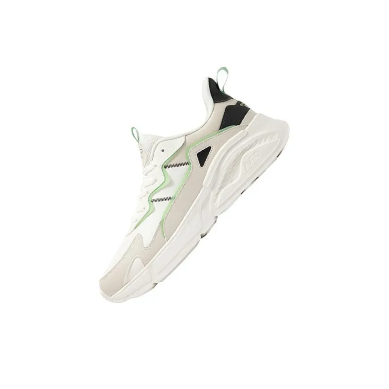 361° Anti-Slip And Wear-Resistant Height Increasing Low-Top Casual Shoes Men's White Beige-2