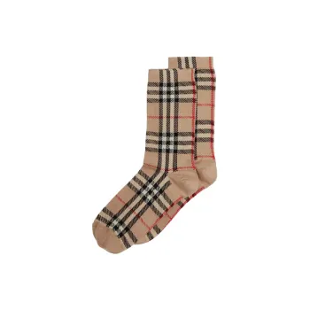 Burberry Checked Socks 'Archive Beige'