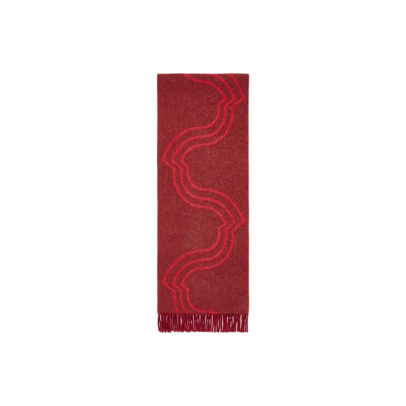 Moncler Wool Knit Scarves Women's Red-0