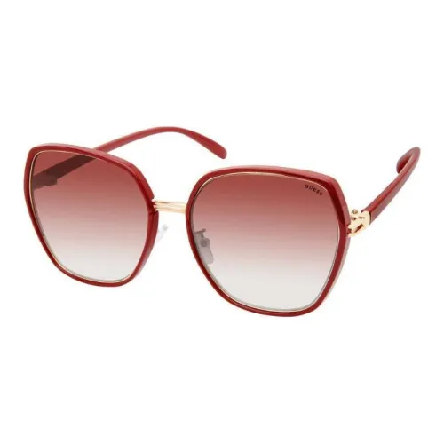 GUESS Resin Butterfly Sunglasses Women's Red