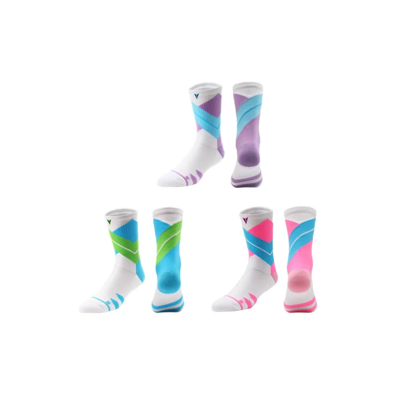 VEIDOORN Knee High Socks Unisex 3 Pack Black White Gray-9