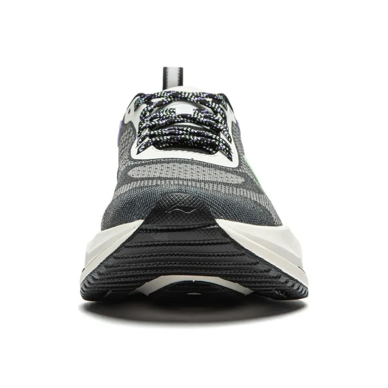 LiNing Cushioning Wear Resistant Lightweight Rebound Low Top Running Shoes Women's Black White-4