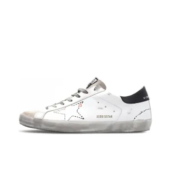 Golden Goose Super Star Low Top Stylish Skateboarding Shoes Men's Black White