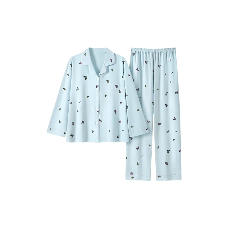 Maultiay Pajama Set Women's Blue-0