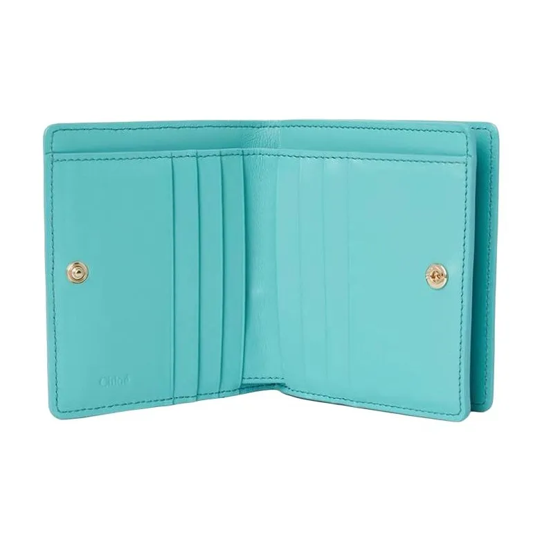 Chloe Calfskin Wallet Women's Green-2