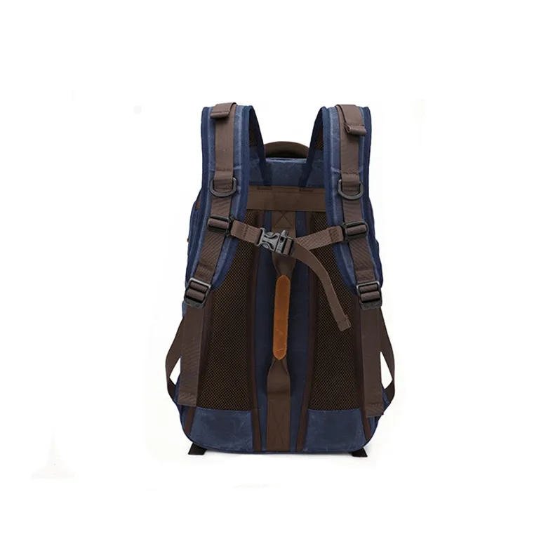H YXIANG Batik Canvas Backpack Men's Earth Yellow/Khaki/Blue/Gray-11