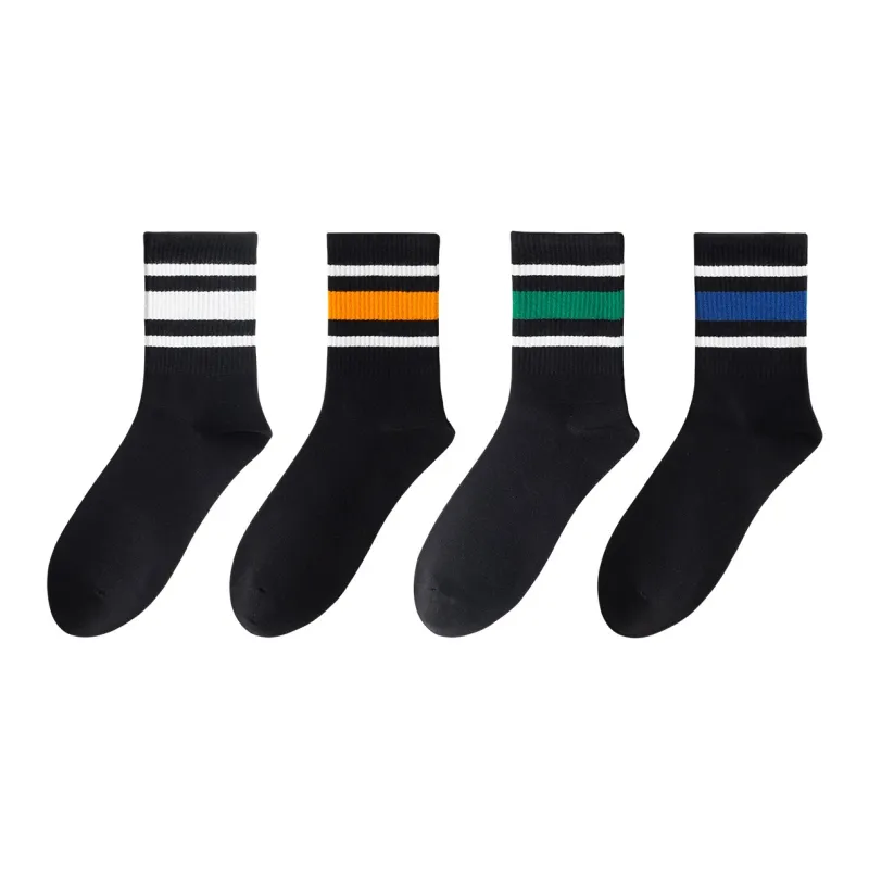 MIIOW Mid Calf Socks Men's 4 Pack-5