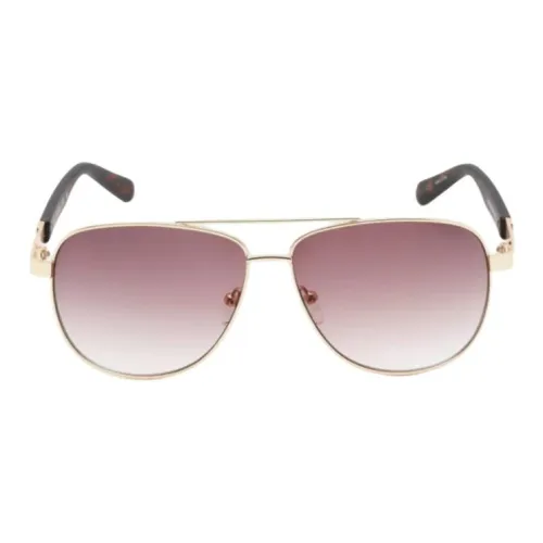 GUESS Metal Aviator Sunglasses Men's Gold