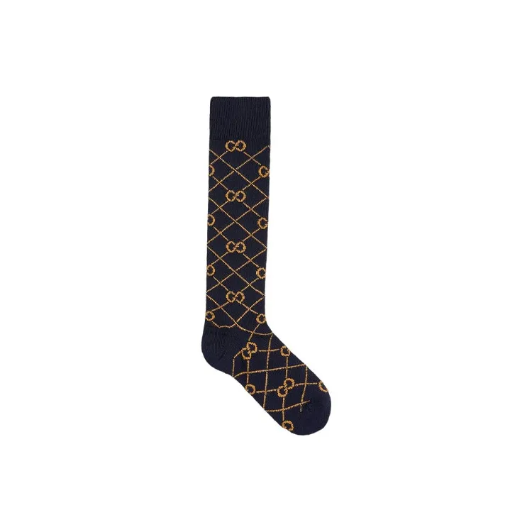 GUCCI Men's FW21 GG Logo Knitting Socks 1 Pack Black-1