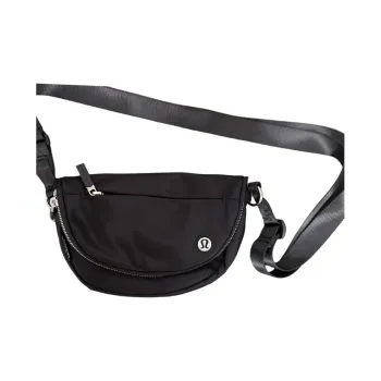 Lululemon Waterproof Fabric Shoulder Bag, Crossbody Bag Unisex Black