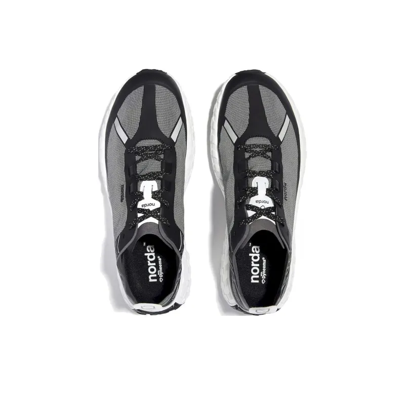 NORDA 001 Anti Slip Wear Resistant Low Top Running Shoes Women's Black White-2