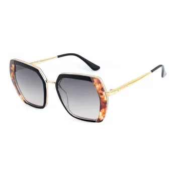 GUESS Metal Irregular Shape Sunglasses Women's Gold