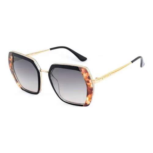 GUESS Metal Irregular Shape Sunglasses Women's Gold