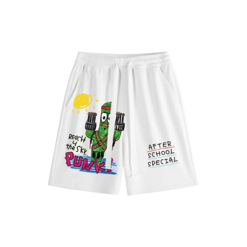 AFTER SCHOOL SPECIAL Casual Shorts Unisex White-1