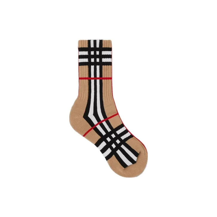 Burberry Check Intarsia Socks 'Archive Beige'-2