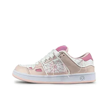 VFDF Anti-Slip Wear-Resistant Low-Top Skateboard Shoes Women's Pink Spider