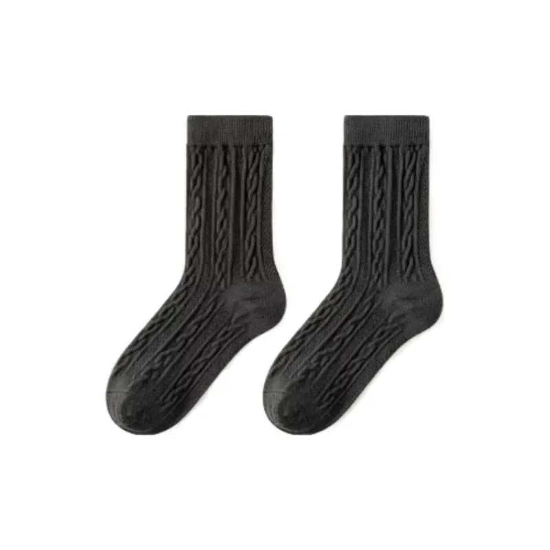 Caramella Mid Calf Socks Women's 1 Pack Solid Color-5